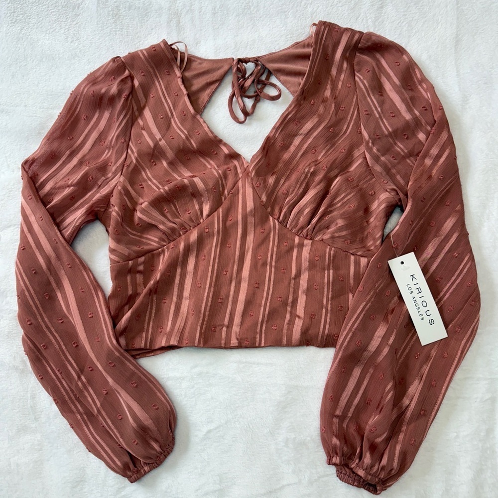 Kirious Women's Pink Long Sleeve Top size Small